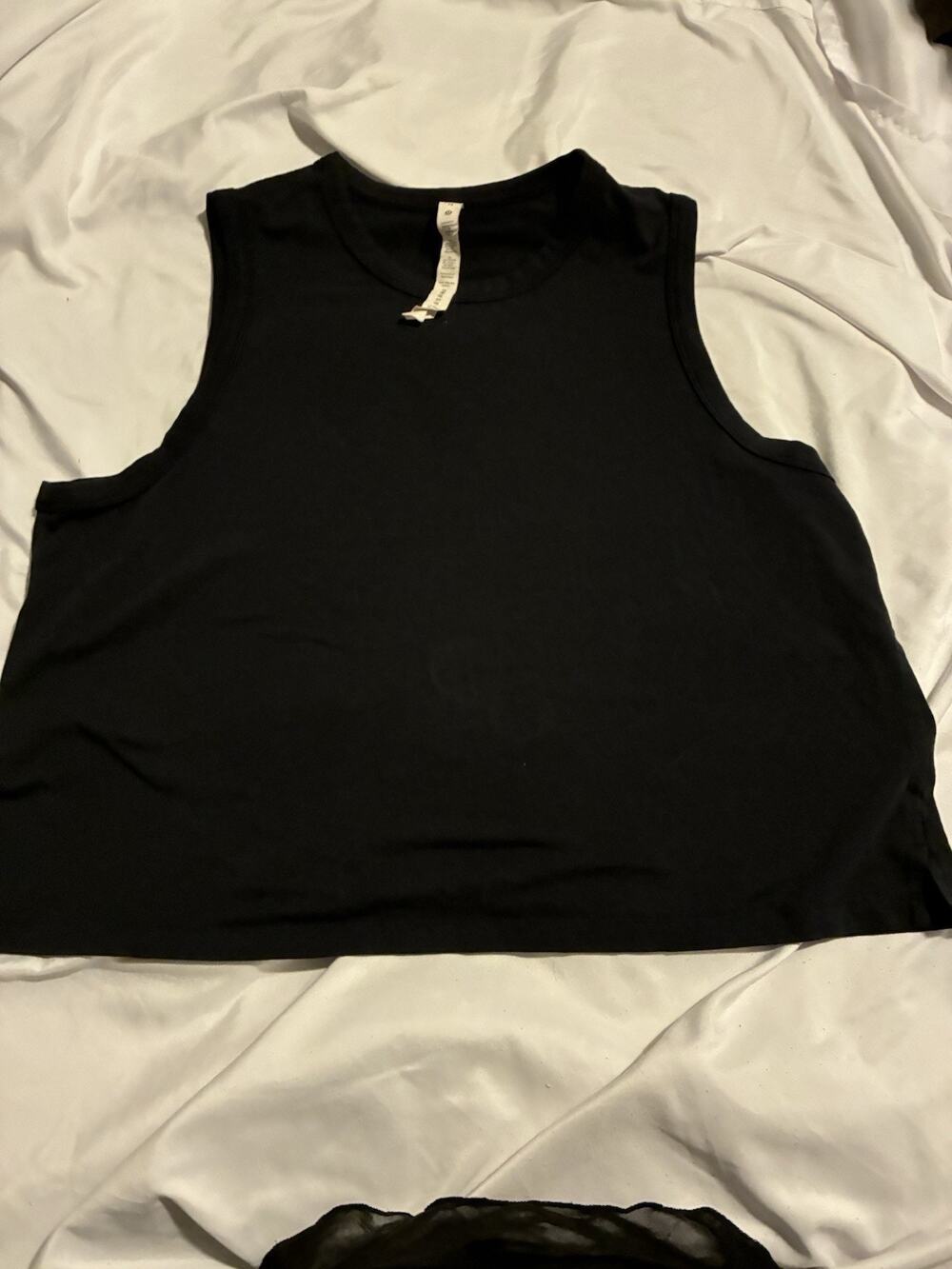 Lululemon Classic-Fit Cotton-Blend Tank Top Womens Size 14Black
